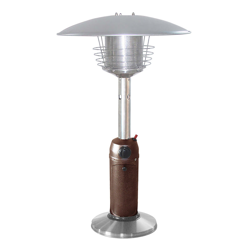 Portable Stainless Steel & Hammered Bronze Table Top Heater