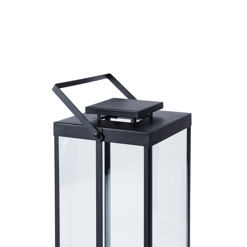 Real Flame 26" La Sal Lantern with Flameless Candle in Black