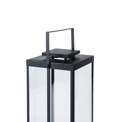 Real Flame 26" La Sal Lantern with Flameless Candle in Black