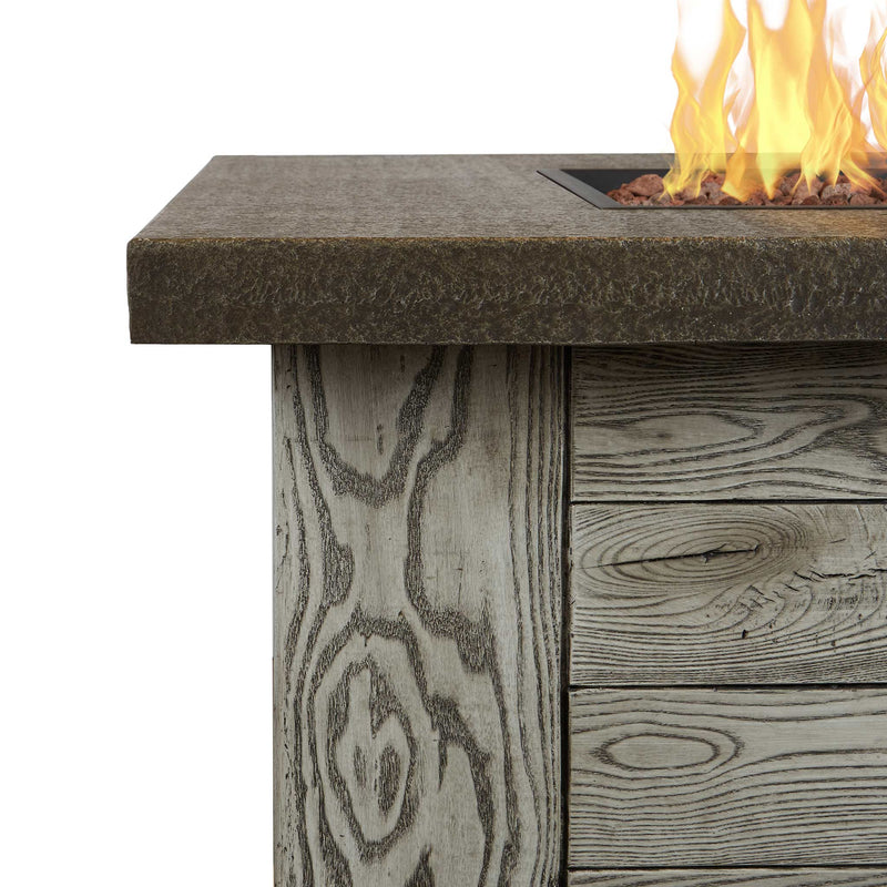 Real Flame Forest Ridge Gas Fire Table in Weathered Gray - Starfire Direct