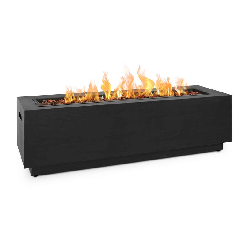 Real Flame Lanesboro Rectangle Gas Fire Table in Gray - Starfire Direct