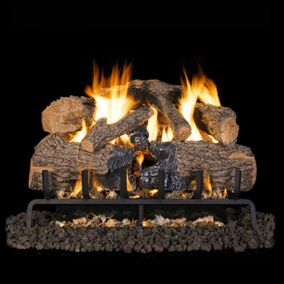 Vented Gas Logs Charred Angel Oak by Real Fyre