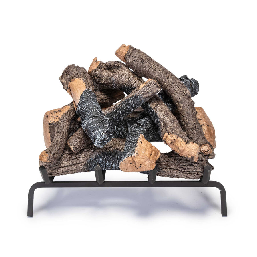 Vented Stack Gas Logs Charred Oak by Real Fyre