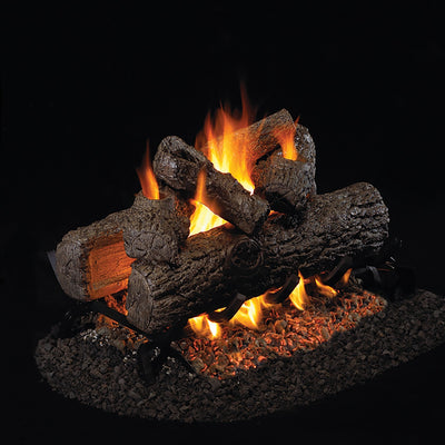 Vented See-Thru Gas Logs Golden Oak by Real Fyre