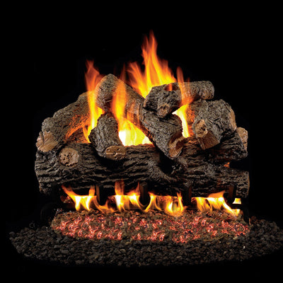 Vented Oak Designer Gas Logs Royal English by Real Fyre