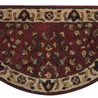 Red Floral Hand-Tufted Wool Hearth Rug - Starfire Direct