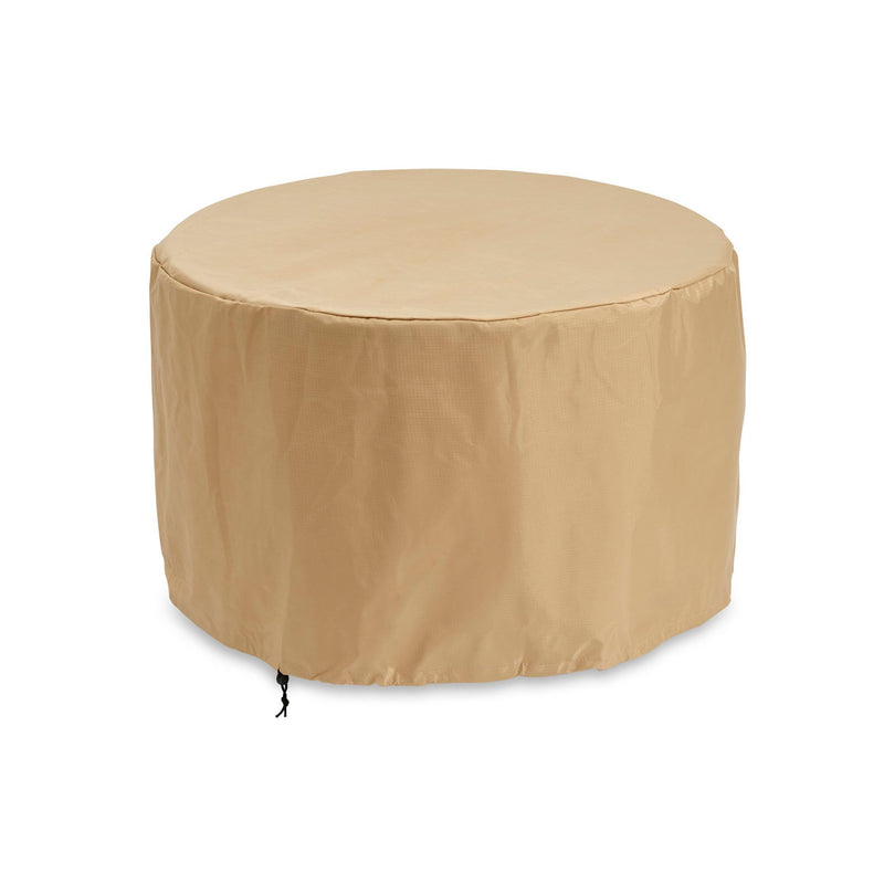 Round Tan Protective Fire Pit Cover - Starfire Direct