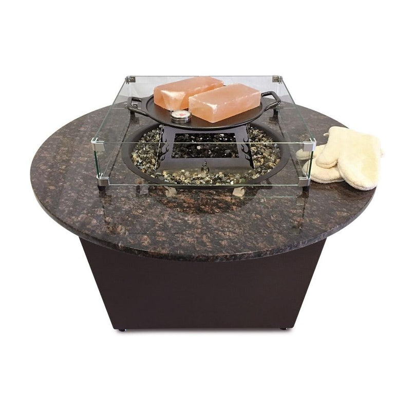 Santiago Fire Table with Brown Granite Top and Cooking Package