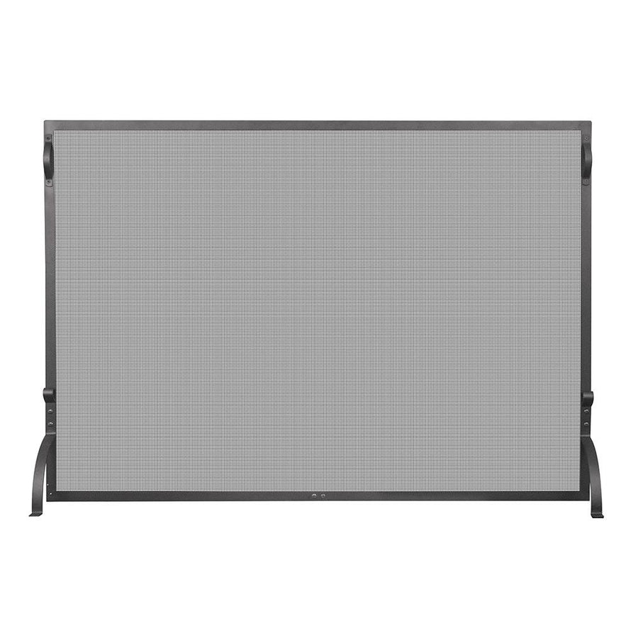 Single Panel Black Wrought Iron Sparkguard - Large
