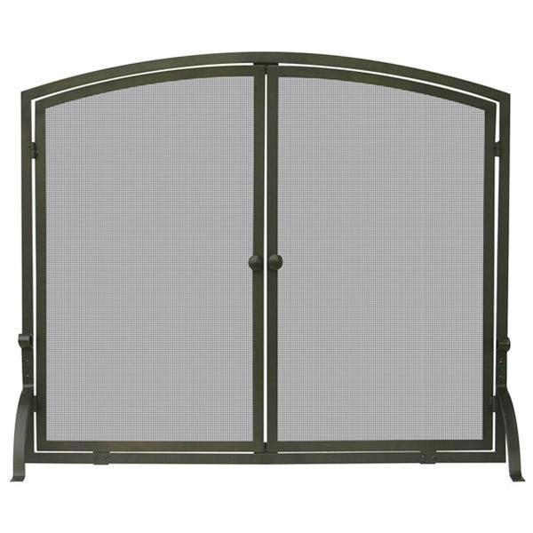 Single Panel Bronze Finish Screen with Doors