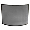 Single Panel Curved Black Wrought Iron Screen - Starfire Direct