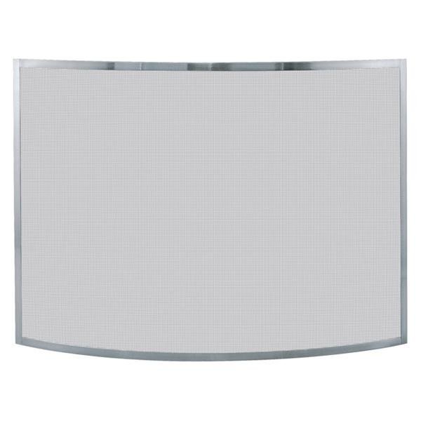 Single Panel Curved Pewter Finish Screen - Starfire Direct