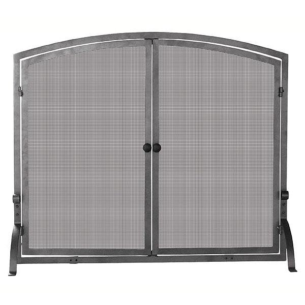 Single Panel Olde World Iron Screen with Doors - Large - Starfire Direct