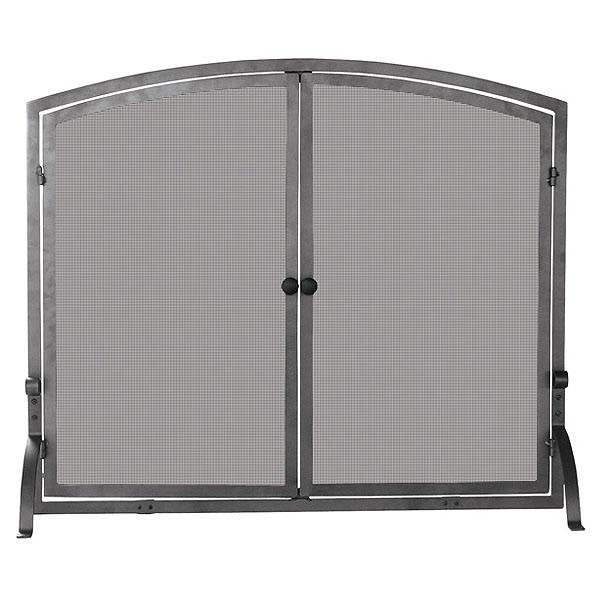 Single Panel Olde World Iron Screen with Doors - Medium - Starfire Direct
