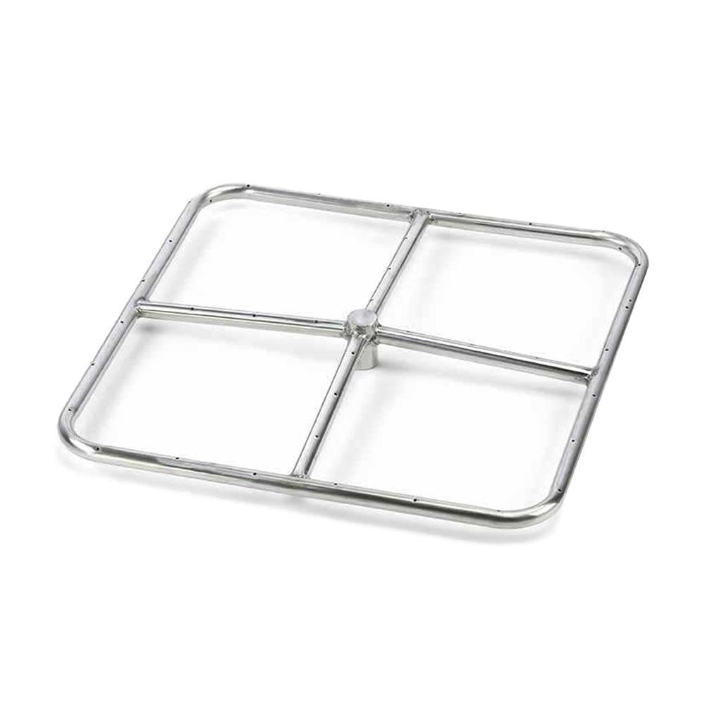 Square Stainless Steel Fire Ring - Starfire Direct