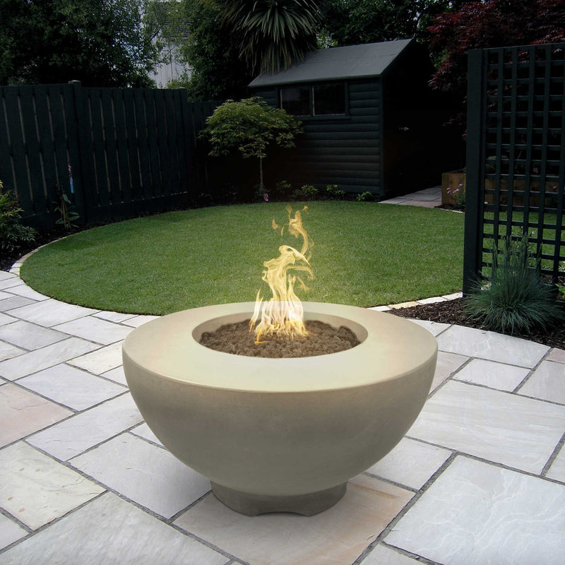 The Outdoor Plus 37" Sienna Concrete Gas Fire Pit