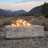 The Outdoor Plus 84" Coronado Wood Grain Concrete Gas Fire Pit