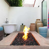 The Outdoor Plus 84" Coronado Wood Grain Concrete Gas Fire Pit