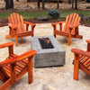 The Outdoor Plus 84" Coronado Wood Grain Concrete Gas Fire Pit