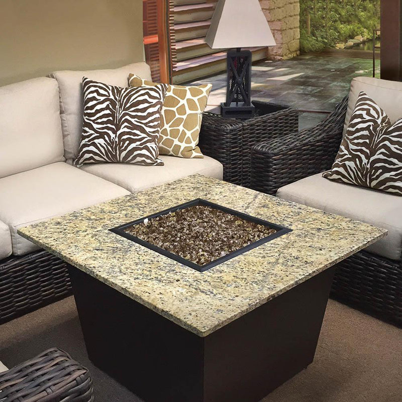 Venetian Fire Table with Santa Cecilia Granite Top and Cooking Package - Starfire Direct