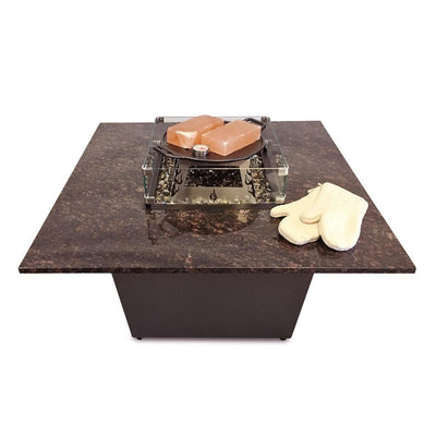 Venice Fire Table with Brown Granite Top and Cooking Package