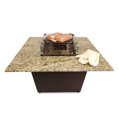 Venice Fire Table with Santa Cecilia Granite Top and Cooking Package - Starfire Direct