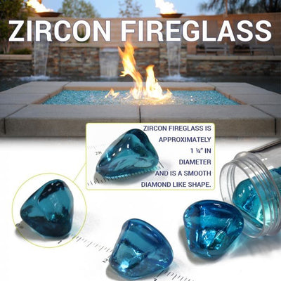 Luster Zircon Fire Glass (10 lb Bag) by American Fireglass